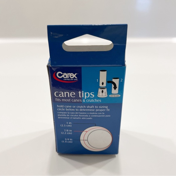 ONE Carex Cane Tip Fits Most Standard Canes and Crutches A719-11 7/8 Inches - Picture 5 of 7